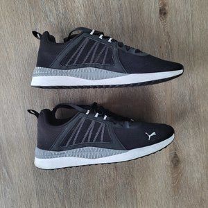 Puma Pacer Net Cage Trainers Black White Gray Size 12